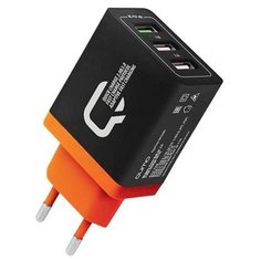 Зарядное устройство Qumo 2xUSB 2.1A + Quick Charge 3.0 Charger 0019 Black