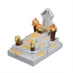 Декорация для аквариума AQUA DELLA "Dia de los muertos grave 1", серый, 11.9x8.3x10см (Бельгия)