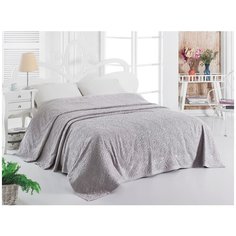 Простынь махровая "KARNA" ESRA 200x220 см - Стоне