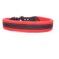 Ошейник для собак ZOOLESZCZ "Soft Plus", красный, 35х1.6см