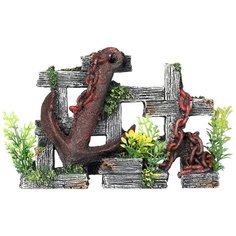 Декорация для аквариума AQUA DELLA "Якорь", коричневый, 18x5.5x12.5cм (Бельгия)