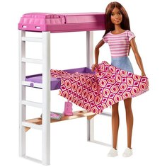 Кукла Barbie с набором мебели кровать в стиле лофт, FXG52