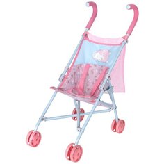 Прогулочная коляска Zapf Creation Baby Annabell трость с сеткой (1423570) розовый/голубой
