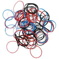 Резинка DEWAL mini RES031 100 шт. красный/синий/черный