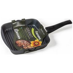 Сковорода-гриль+съемная ручка Мечта Гранит 26х26см