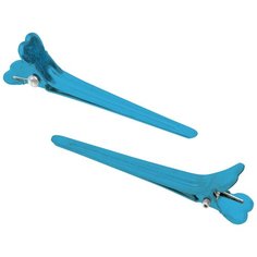 Зажим для волос DEWAL голубой, металл, 5,5 см 12 шт/уп DEWAL MR-CL2415 blue