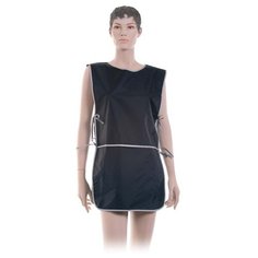 Фартук мастера DEWAL для стрижки и окрашивания, нейлон,черный, со спинкой короткий 45х82см DEWAL MR-BN90015