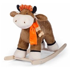 Детская мягкая игрушка качалка для малышей (каталка) Тутси "Бычок "Бублик" (коричневый)