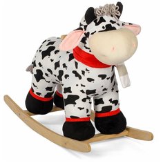 Качалка мягкая Тутси "Теленок "Бубляш" (белый/черный)