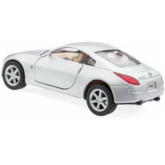 Детская игрушечная коллекционная металическая модель машинки игрушки Kinsmart "Ниссан 350Z" (металлическая, инерционная) белый 1:34