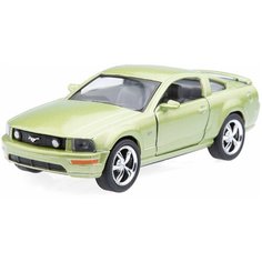 Детская игрушечная коллекционная металическая модель машинки игрушки Kinsmart "Форд Mustang GT" (металлическая, инерционная) зеленый1:38