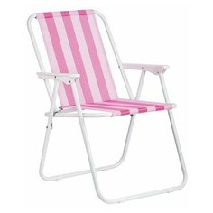 Стул складной (розовый, принт полоска) max 50 кг Тутси