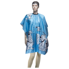 Парикмахерский пеньюар DEWAL Собачки синий