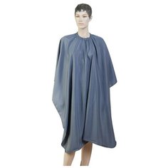 Пеньюар для стрижки DEWAL"Матовый", полиэстер, серый 128х148 см, на крючках DEWAL MR-AA09Grey