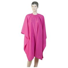 Пеньюар для стрижки DEWAL"Матовый", полиэстер, малиновый 128х148 см,не крючках DEWAL MR-AA09Pink