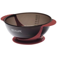 DEWAL Чаша для краски с прорезиненной вставкой T-18 300 мл красный