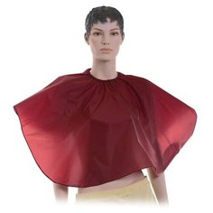 Пелерина для окрашивания DEWAL, нейлон, вишневая 88х82см, на крючках DEWAL MR-CN86101