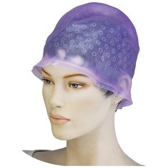 Шапочка DEWAL для мелирования с крючком,силикон, фиолетовая DEWAL MR-CA091-A