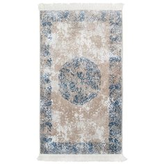 Коврик для ванной комнаты винтаж, ARLONI, бежево-голубой, 65*120