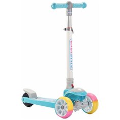108C Самокат BabyStyle (синий, свет, звук, складной, до 30 кг)