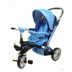 Велосипед 3-х колесный "BabyStyle" (голубой) имитация надувных колес