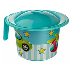 Elfplast горшок Кроха с декором бирюзовый