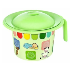 Elfplast горшок Кроха с декором салатовый