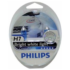 Автолампа H7 (55) PX26d CrystalVision 4300K (2шт+2шт W5W) 12V PHILIPS /1/5/30 HIT