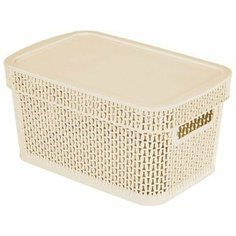 4113СЛКBQ Корзина универсальная Ajur (слоновая кость) 5 л Plastic Republic