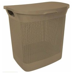4100КФBQ Корзина для белья Ajur (кофейный) 35 л Plastic Republic