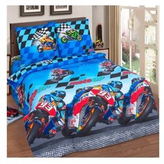 Постельное белье/Скорость/АртПостель/Поплин/Детский комплект 1,5 сп