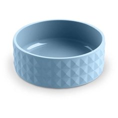 Миска для животных TARHONG керамическая "Diamond", голубая, 13.2х13.2х4.6см (475мл)