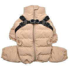 Комбинезон для собак PUPPIA утеплённый "Soft Onesie", бежевый, S (Южная Корея)