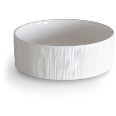 Миска для животных керамическая TARHONG "Wood Grain", белая, 20х6.9см/1775мл