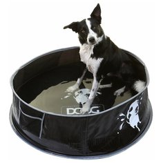 Бассейн для собак DOOG, черный, L, 122х122х30см (Австралия)