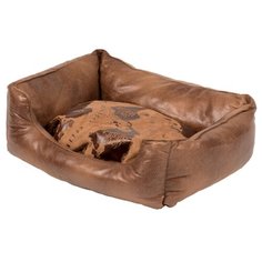 Лежак для собак DUVO+ с бортиками "Explorer Bed", коричневый, 55х45см (Бельгия)