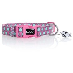 Ошейник для собак DOOG "Luna", розовый с каплями, L, 42-62см (Австралия)