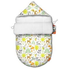 Зимний конверт для новорожденного QuQuBaby Сказочный лес