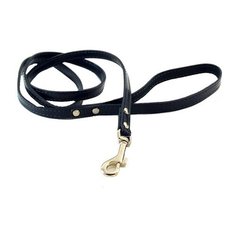 Поводок кожаный для собак двойной строченый черный 10 мм х 1,2 м ZooMaster (1 шт) Зоомастер