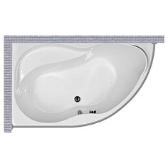 Карниз для ванной Aquanet Graciosa 150x90 Асимметричный Good Home Shop