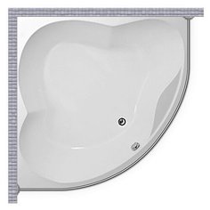 Карниз для ванной 1MarKa Cassandra 140x140 Полукруглый, дуга Good Home Shop