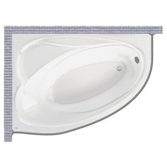 Карниз для ванной Polla Дольче 165x110 Асимметричный Good Home Shop