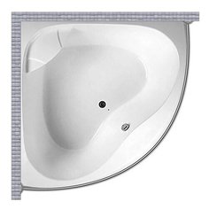 Карниз для ванной Balteco Louisa 143x143 Полукруглый, дуга Good Home Shop