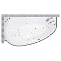 Карниз для ванной Color and style Aura 150x92 Асимметричный Good Home Shop