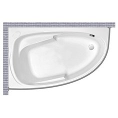 Карниз для ванной Cersanit Joanna 150x95 Асимметричный Good Home Shop