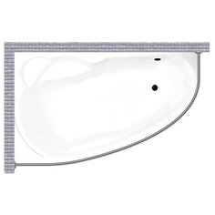 Карниз для ванной Banoperito Fela 150x95 Асимметричный Good Home Shop