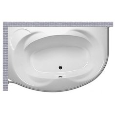 Карниз для ванной Relisan Veronika 170x110 Асимметричный Good Home Shop