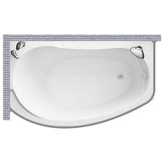 Карниз для ванной Akrilan Laguna del Ritos 150x90 Асимметричный Good Home Shop