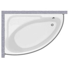 Карниз для ванной Santek Гоа 150x100 Асимметричный Good Home Shop