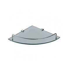 Полка стеклянная одинарная MELANA латунь-хром MLN-SY0001A